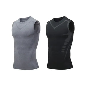 🦾2023 Nová EXPECTSKY Ionic Body Shaping Vest, pohodlná a priedušná tkanina z ľadového hodvábu, tvarujúca dokonalé telo pre mužov (🔥🔥Posledných 30 minút časovo obmedzená zľava⏳)